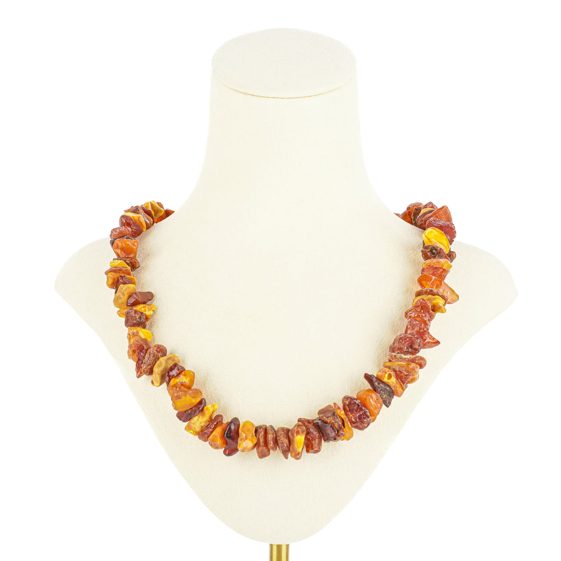 Graduated Two Tone  Raw Amber Necklace