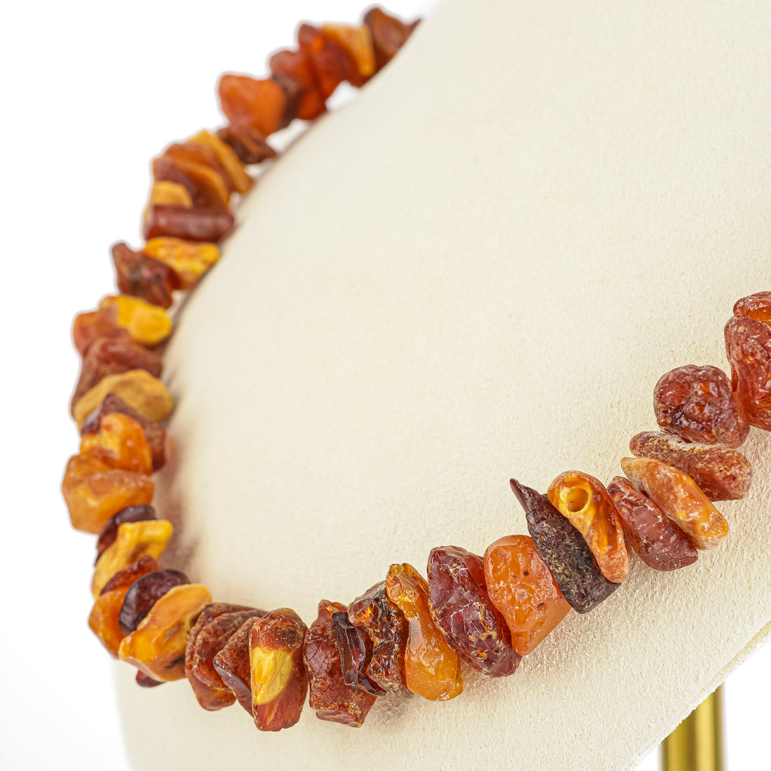 Graduated Two Tone  Raw Amber Necklace
