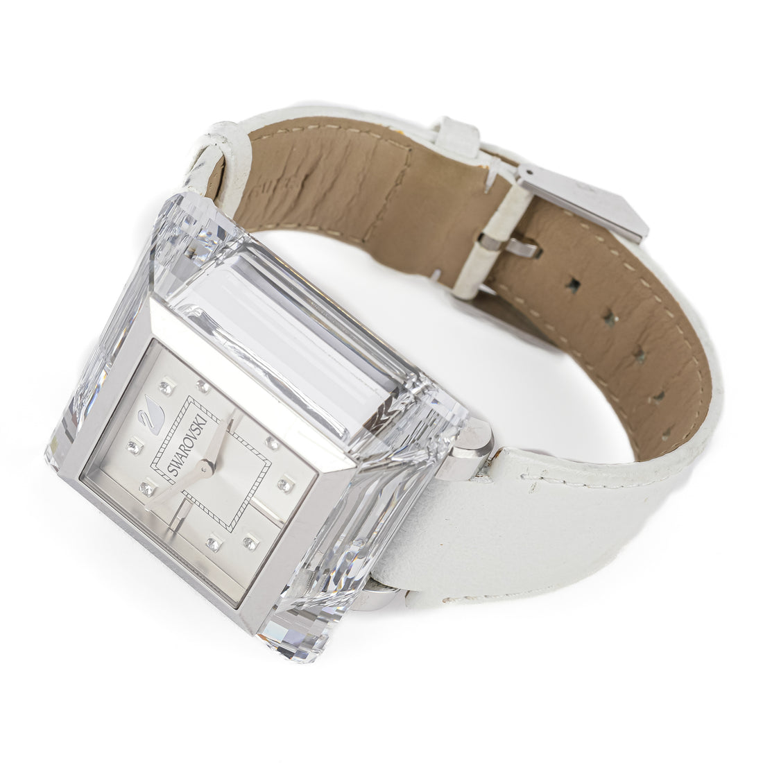 Swarovski watch white strap on sale