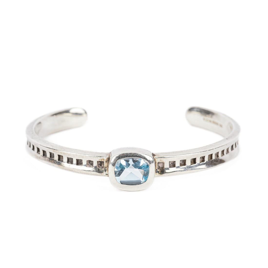 BIRKS Sterling Blue Topaz Bangle