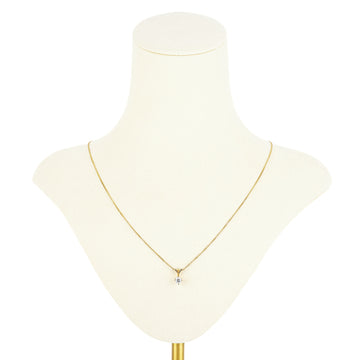 14K Yellow Gold Diamond Solitaire Necklace
