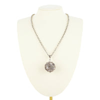 Sterling Croatian Filigree Ball Pendant Necklace