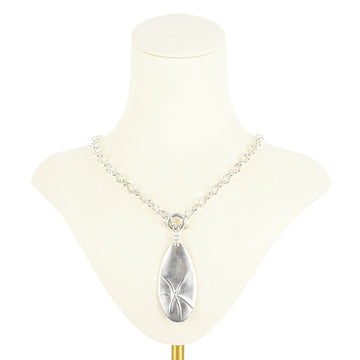 MATSU Sterling Oval Link Starburst Pendant Necklace