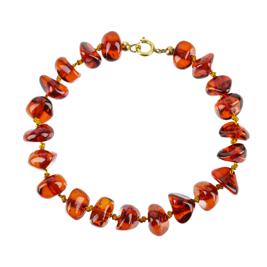 Cherry Amber Pebble Bracelet & Necklace