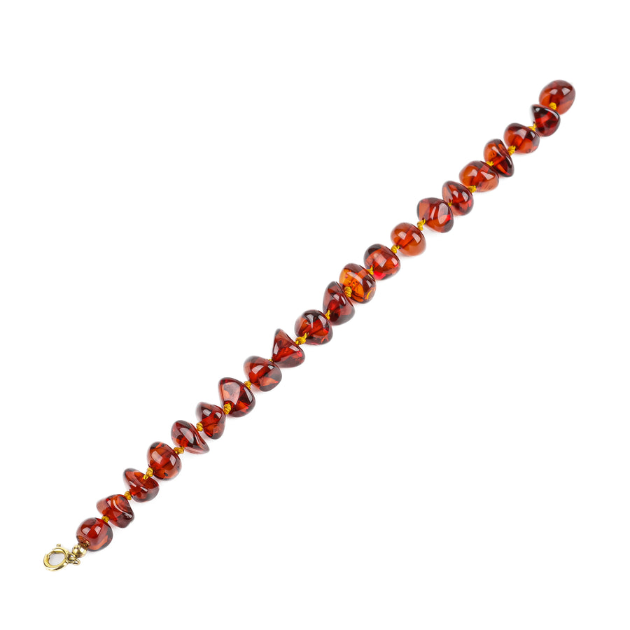 Cherry Amber Pebble Bracelet & Necklace