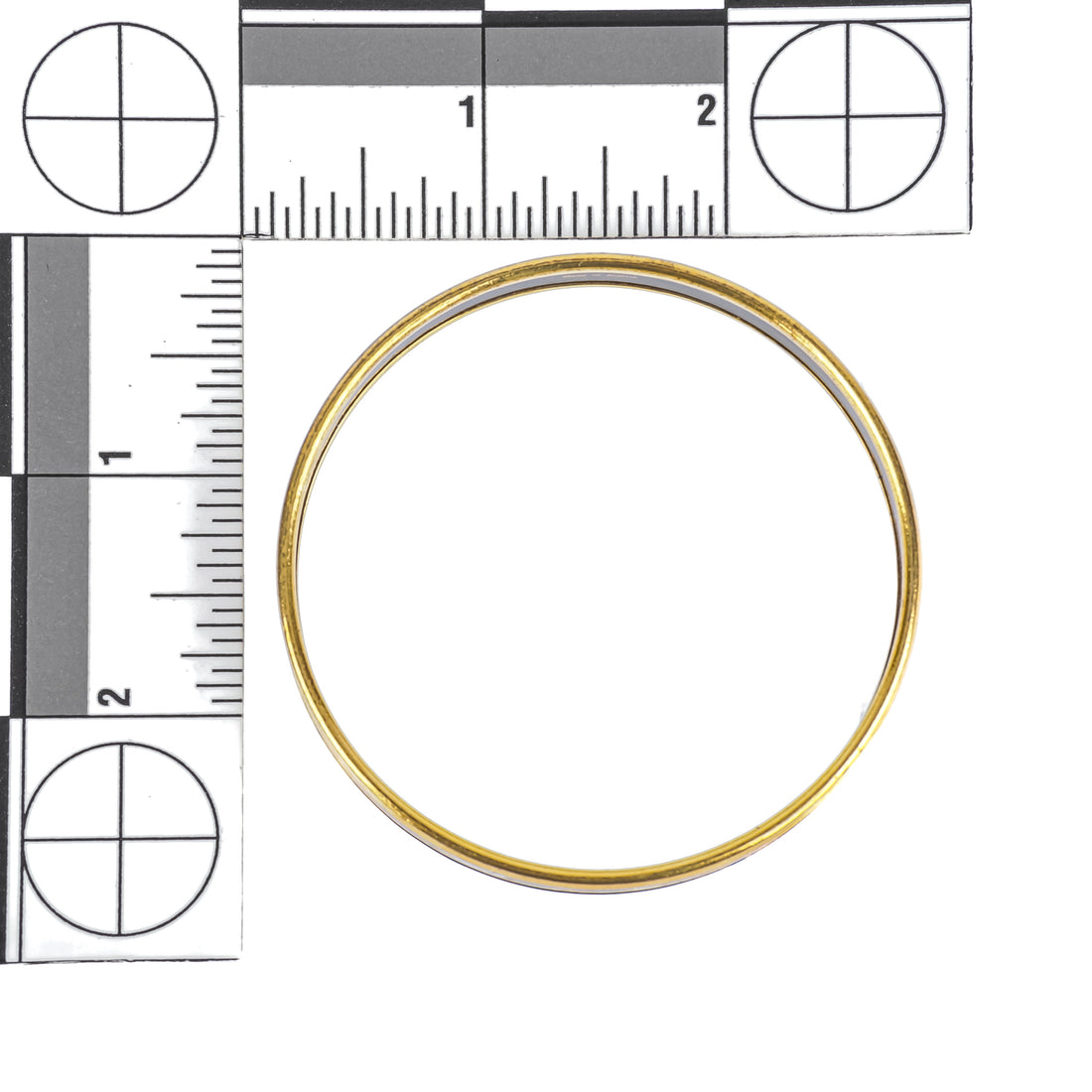 HERMES Gold Tone Enamel Bangle