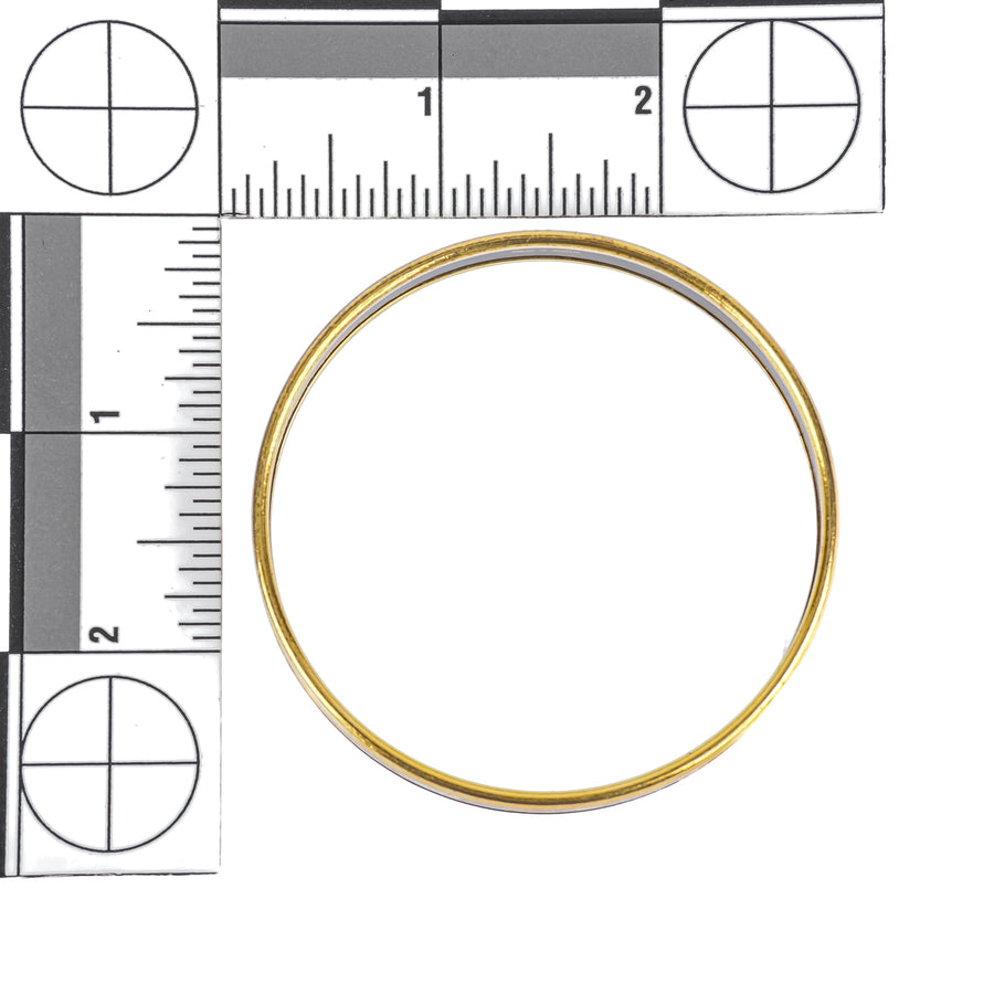 HERMES Gold Tone Enamel Bangle