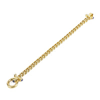 18K Yellow Gold Bracelet With Synthetic Sapphire Cabochons