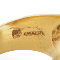 18K Yellow Gold Diamond Horse Ring