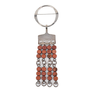 ANNA-GRETA EKER AGE NORWAY Sterling Silver Modernist Wood Fringe Brooch