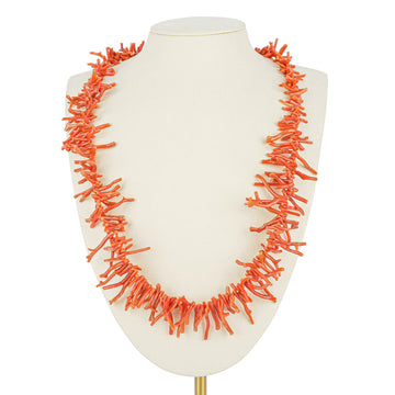 Graduated Coral Branch Necklace