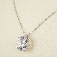 BIRKS Sterling White Quartz Pendant Necklace