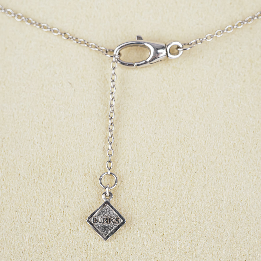 BIRKS Sterling White Quartz Pendant Necklace