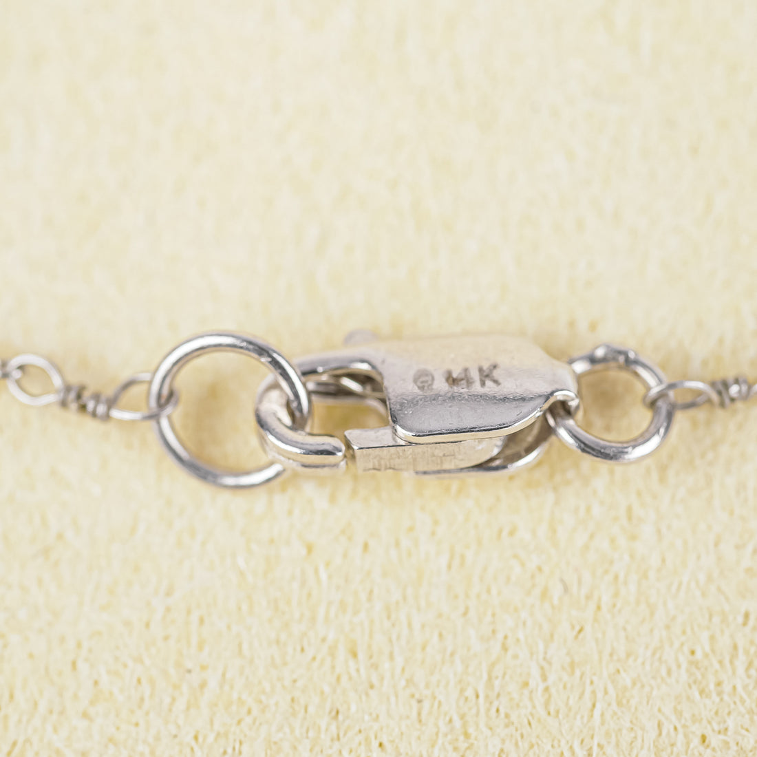 14K White Gold Tanzanite Cabochon Station Necklace