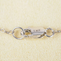 14K White Gold Tanzanite Cabochon Station Necklace