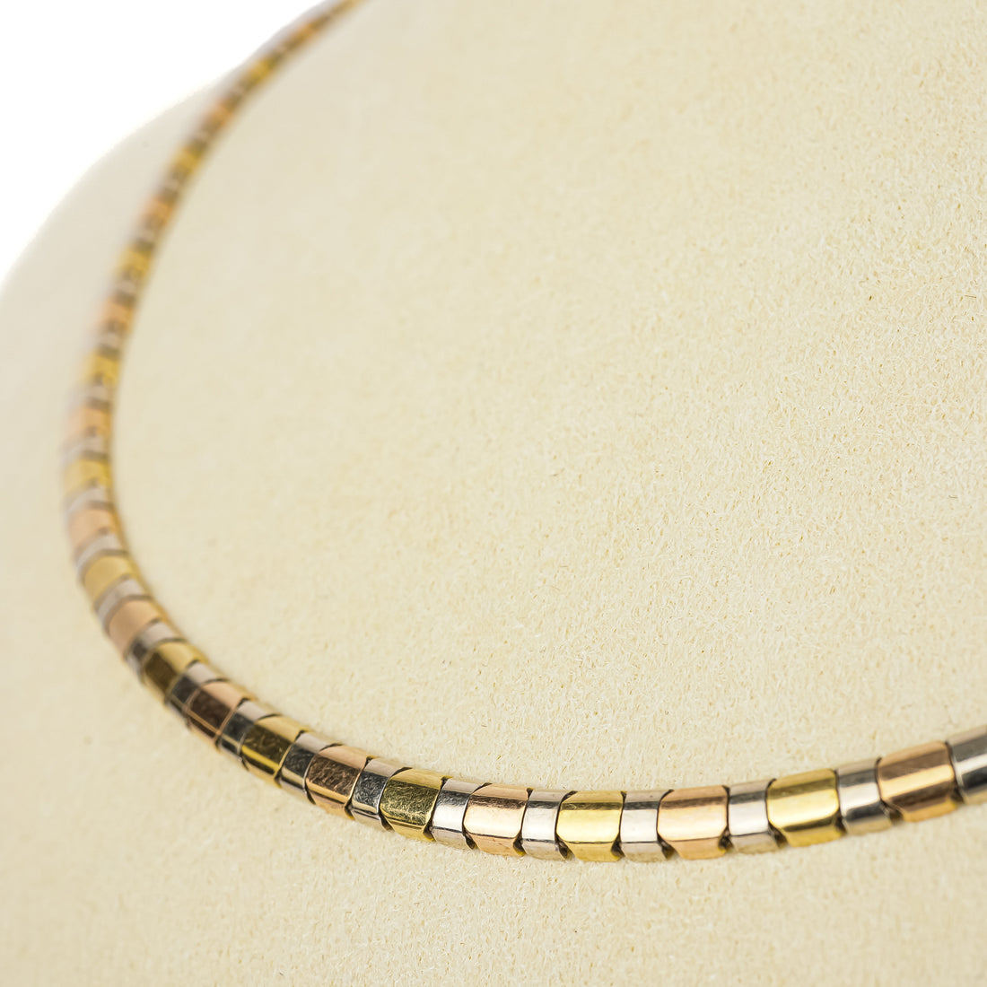 14K Yellow Gold White Gold And Rose Gold Collar Necklace