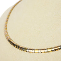 14K Yellow Gold White Gold And Rose Gold Collar Necklace