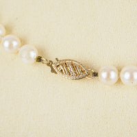 14K Yellow Sapphire Diamond Pendant Pearl Necklace