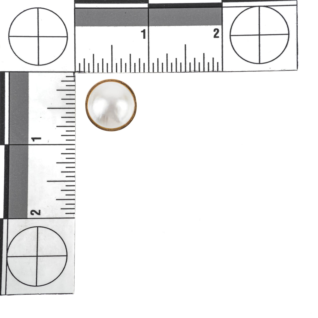 14K Yellow Gold Mabe Pearl Omega Earrings