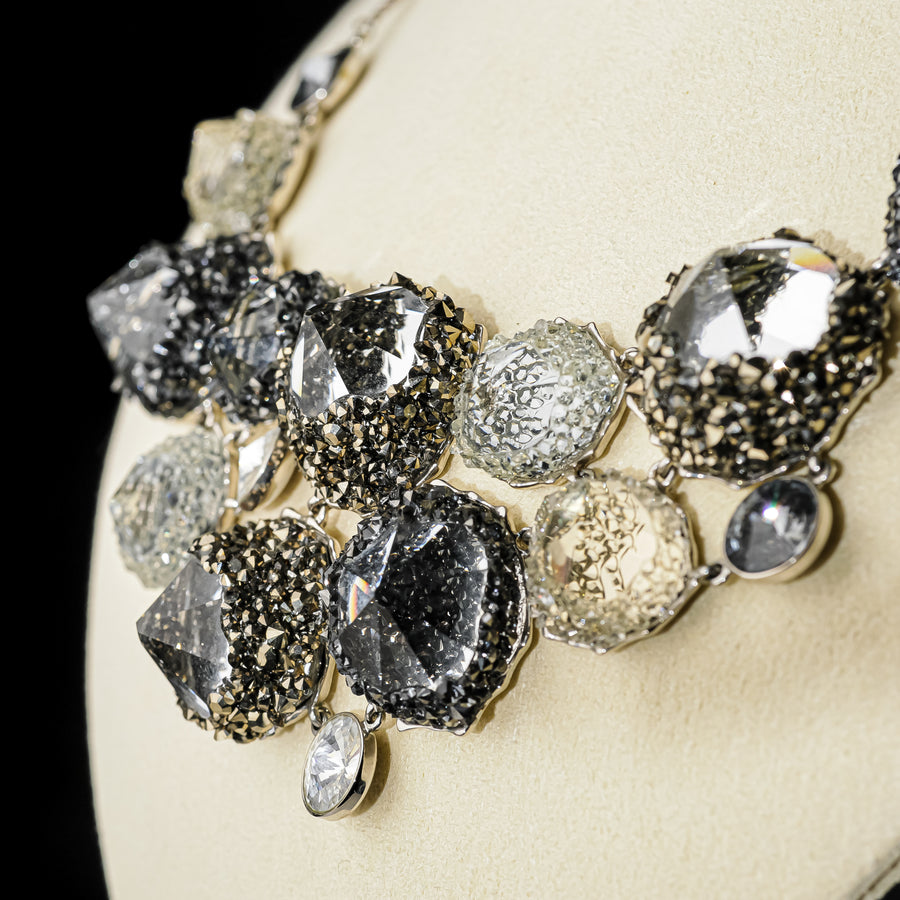 SWAROVSKI Silver Tone Crystal & Pave Necklace