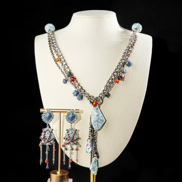 ATELIER SWAROVSKI by ERIC DAMAN Silver Tone Totem Necklace
