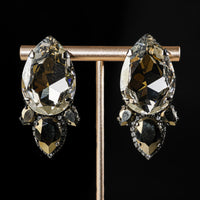 ATELIER SWAROVSKI Manik Mercian Grey White Pear Large Studs