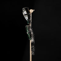 ERICKSON BEAMON Clear Green Crystal Fringe Drops