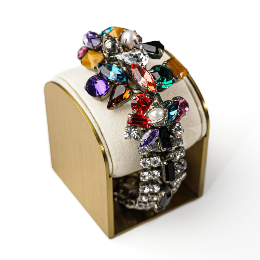 IOSSELLIANI Multi Colour Rhinestone Curb Link Set