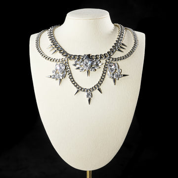 FALLON Classique Swarovski Crystal Bib Necklace