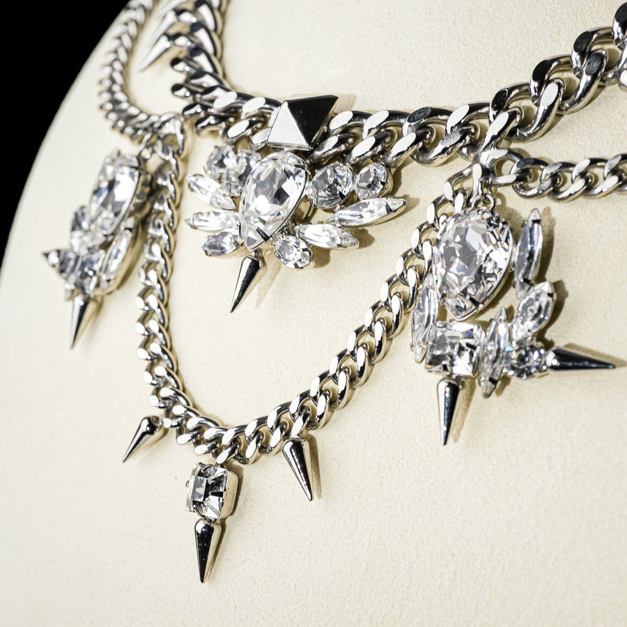 FALLON Classique Swarovski Crystal Bib Necklace