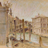 Joseph Plaskett - "The Rialto, Venice" - Pastel on Paper