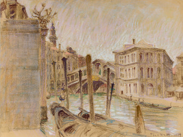 Joseph Plaskett - "The Rialto, Venice" - Pastel on Paper