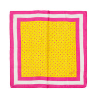 KENZO Silk Scarf - Yellow & Pink Polka Dots