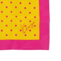 KENZO Silk Scarf - Yellow & Pink Polka Dots