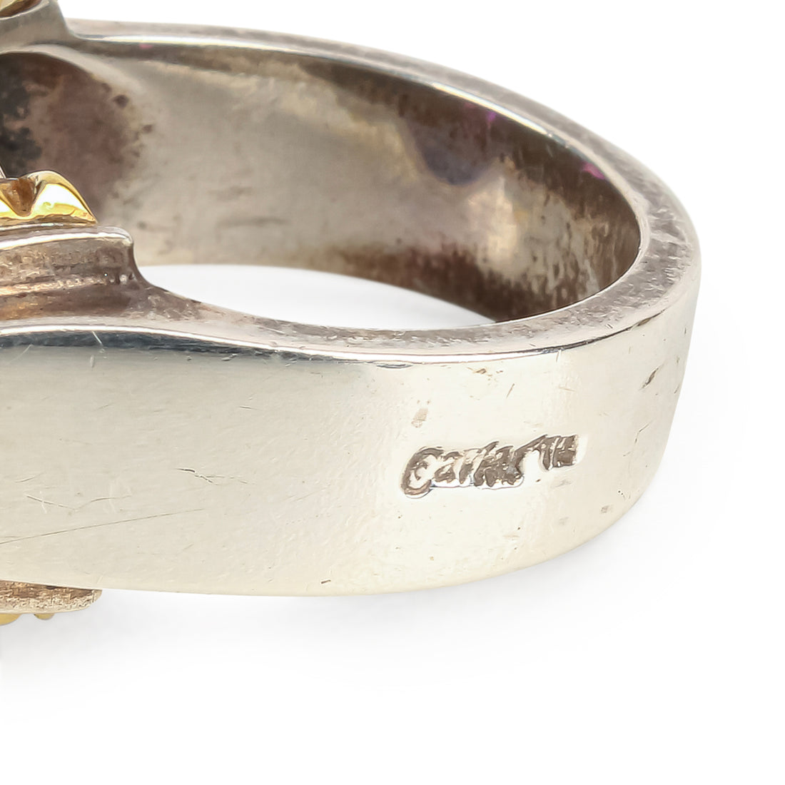 LAGOS CAVIAR Sterling Silver & 18K Cabochon Amethyst Ring