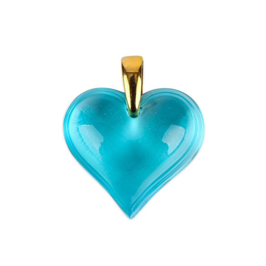 LALIQUE Amoureuse Beaucoup Heart Pendant - Blue