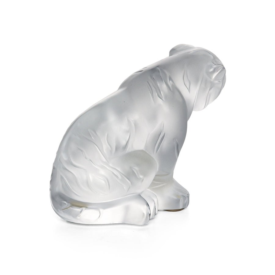 LALIQUE Bengalou Sitting Tiger Cub Figurine