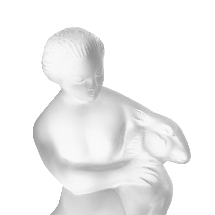 LALIQUE Diana the Huntress with Fawn Figurine