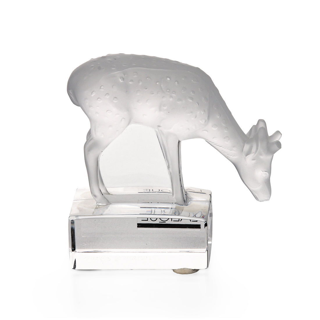 LALIQUE Fawn on Stand 11804 Figurine
