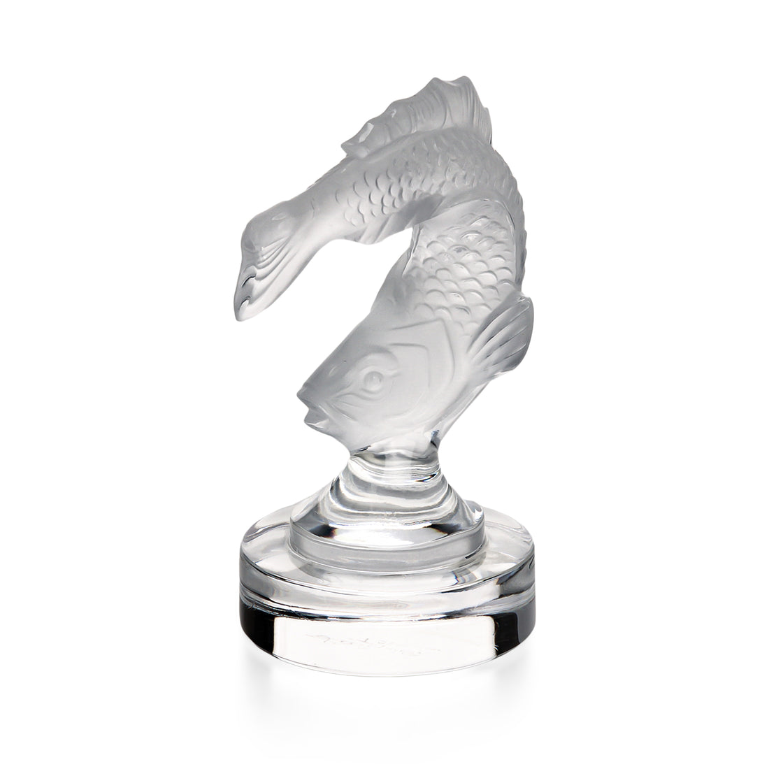 LALIQUE Goujon Koi Fish on Stand 13755 Figurine