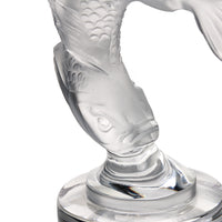 LALIQUE Goujon Koi Fish on Stand 13755 Figurine