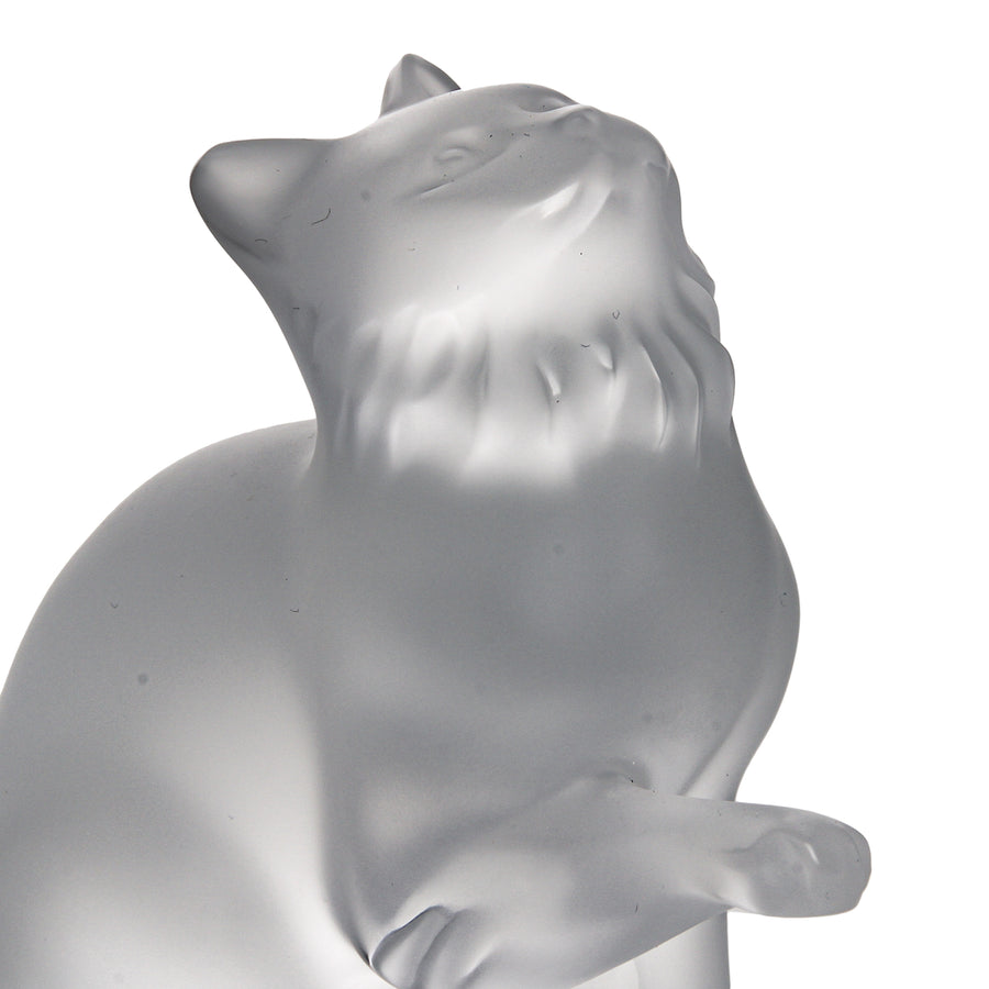 LALIQUE Sitting Cat on Stand 11679 Figurine