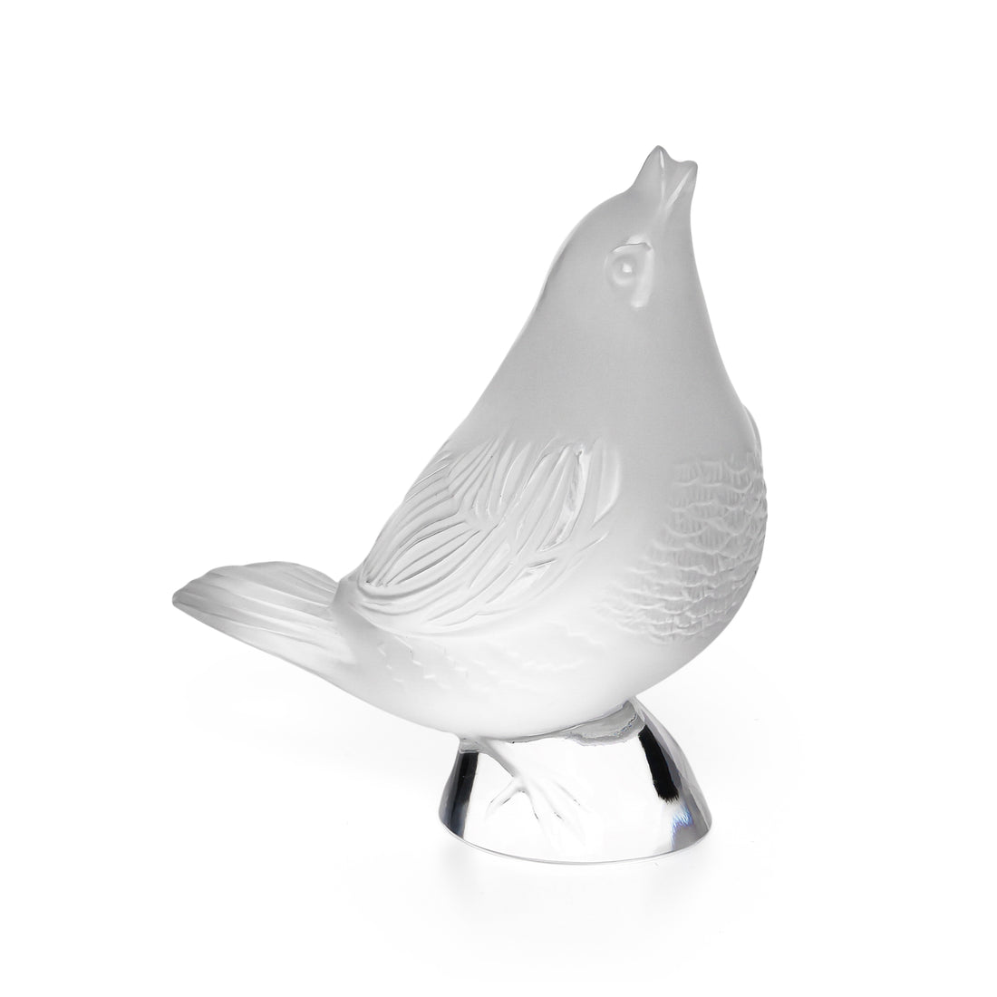 LALIQUE Sparrow Singing Figurine