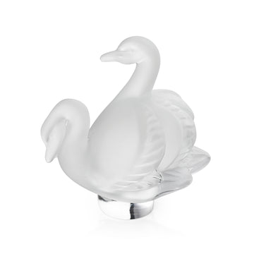 LALIQUE Two Swans Figurine