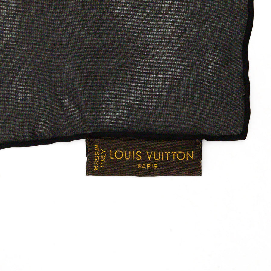 LOUIS VUITTON Silk Blend Scarf - Black Monogram