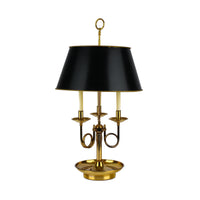 Brass Plate Bouillote-Style Table Lamp