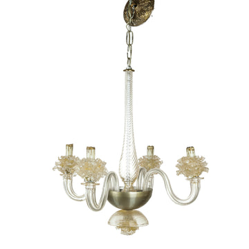 Murano Style Art Glass Four Light Fixture