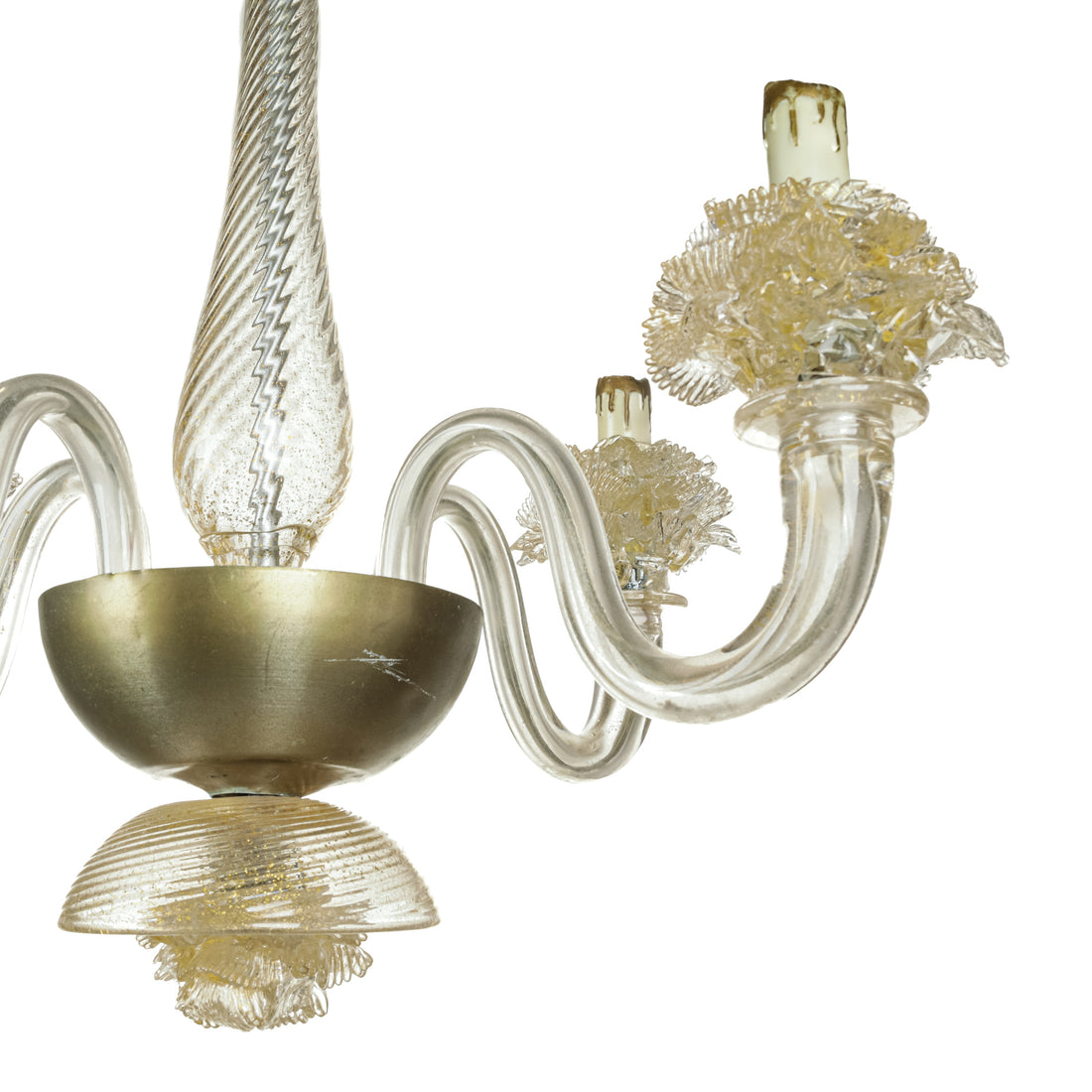 Murano Style Art Glass Four Light Fixture