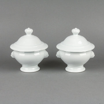 APILCO Lion's Head Lidded Footed Soup Bowls - Set of 2