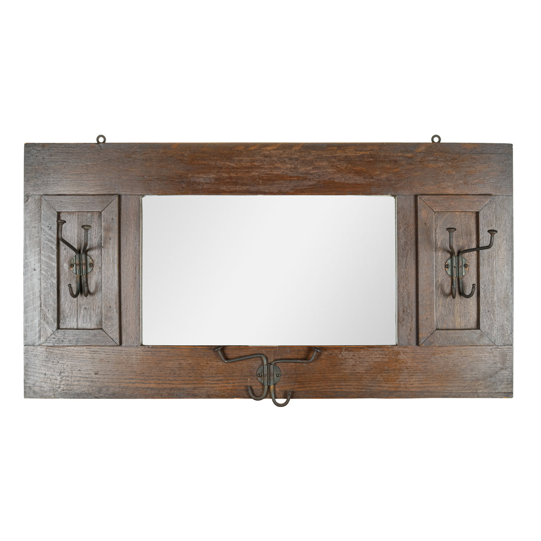 Vintage Oak Hall Mirror